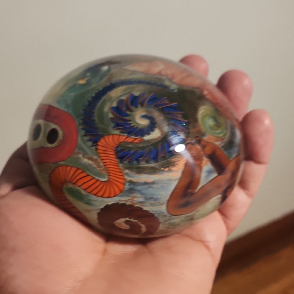 Colorful Hand-Painted Decorative Stone